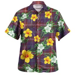 Glenn Weathered Clan Badge Tartan Hawaiian Shirt Summer Vibes Style