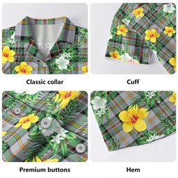 Dinwoodie Modern Clan Badge Tartan Hawaiian Shirt Summer Vibes Style