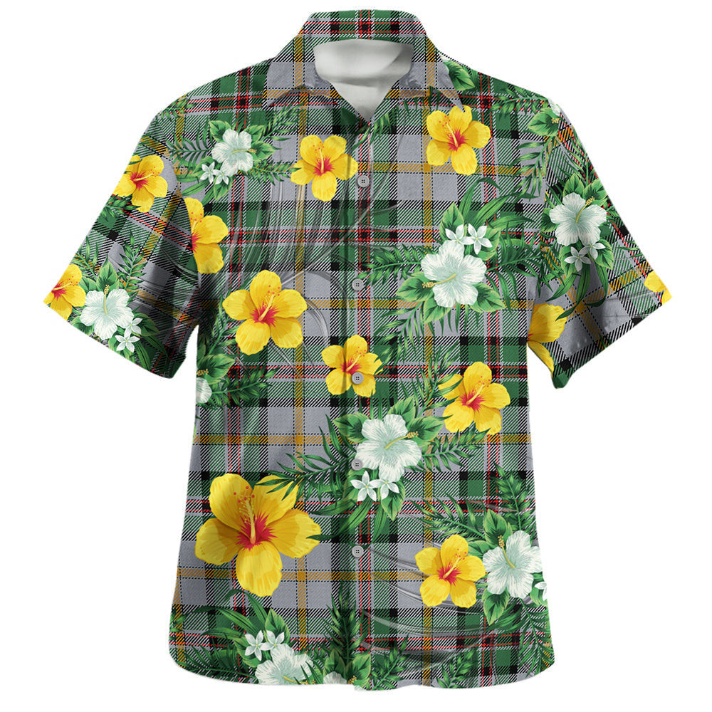 Dinwoodie Modern Clan Badge Tartan Hawaiian Shirt Summer Vibes Style