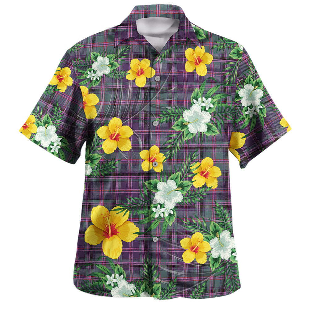 Couper (Coupar) Weathered Clan Badge Tartan Hawaiian Shirt Summer Vibes Style