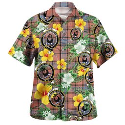 Haney Dress Weathered Clan Badge Tartan Hawaiian Shirt Summer Vibes Style
