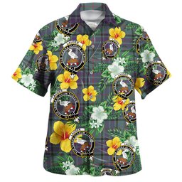 Lauder Weathered Clan Badge Tartan Hawaiian Shirt Summer Vibes Style
