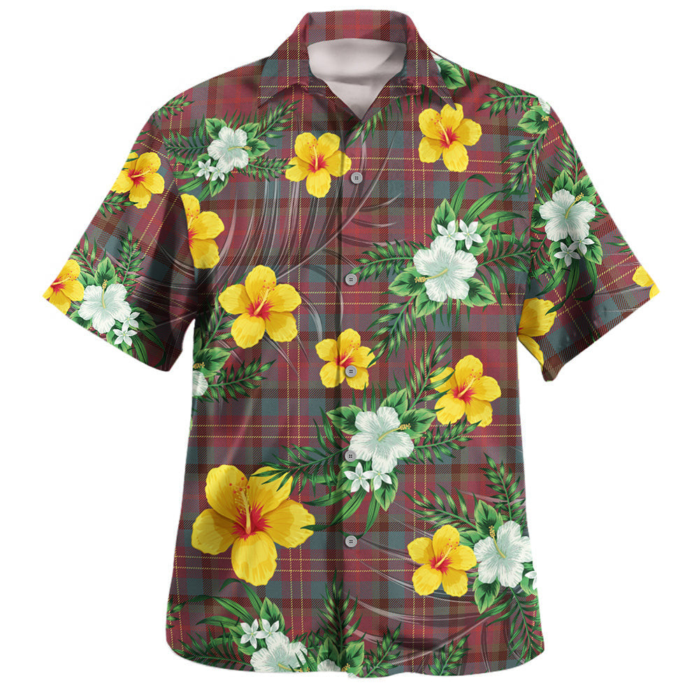 Leighton Weathered Clan Badge Tartan Hawaiian Shirt Summer Vibes Style