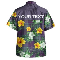 Hutton Weathered Clan Badge Tartan Hawaiian Shirt Summer Vibes Style