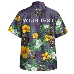 Hutton Weathered Clan Badge Tartan Hawaiian Shirt Summer Vibes Style