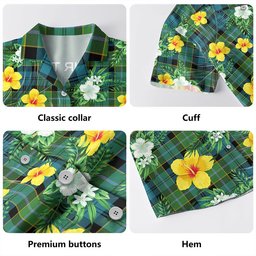 Hogarth Ancient Clan Badge Tartan Hawaiian Shirt Summer Vibes Style