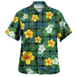 Hogarth Ancient Clan Badge Tartan Hawaiian Shirt Summer Vibes Style