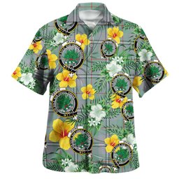 Irvine of Glentulchan Ancient Clan Badge Tartan Hawaiian Shirt Summer Vibes Style