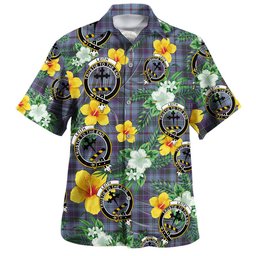 Leith District Weathered Clan Badge Tartan Hawaiian Shirt Summer Vibes Style