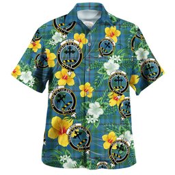 Leith District Ancient Clan Badge Tartan Hawaiian Shirt Summer Vibes Style