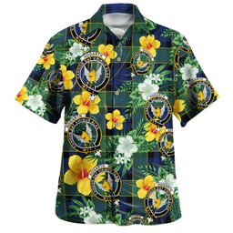 Hogarth Modern Clan Badge Tartan Hawaiian Shirt Summer Vibes Style
