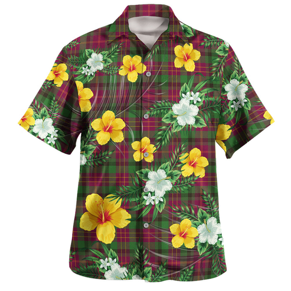 Leighton Modern Clan Badge Tartan Hawaiian Shirt Summer Vibes Style