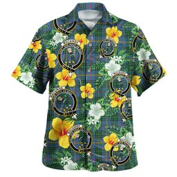 MacAinsh Ancient Clan Badge Tartan Hawaiian Shirt Summer Vibes Style