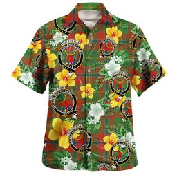 Hutcheson Ancient Clan Badge Tartan Hawaiian Shirt Summer Vibes Style