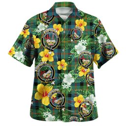 MacDonald of Borrodale (Donald Borrodale Historic) Ancient Clan Badge Tartan Hawaiian Shirt Summer Vibes Style