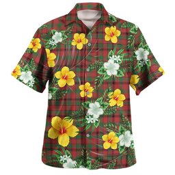 MacDonald of Aird & Valley (Donald of Aird & Valley) Ancient Clan Badge Tartan Hawaiian Shirt Summer Vibes Style