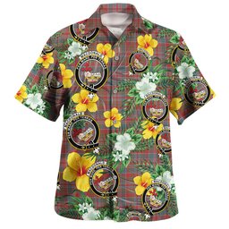 MacDonald of Boisdale (Donald Boisdale) Weathered Clan Badge Tartan Hawaiian Shirt Summer Vibes Style