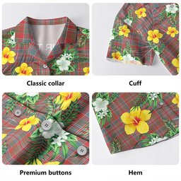MacDonald of Boisdale (Donald Boisdale) Weathered Clan Badge Tartan Hawaiian Shirt Summer Vibes Style