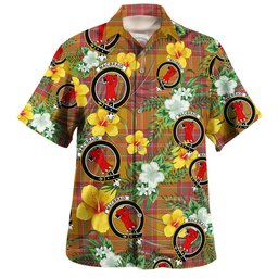 MacBrair Weathered Clan Badge Tartan Hawaiian Shirt Summer Vibes Style