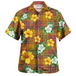 MacBrair Weathered Clan Badge Tartan Hawaiian Shirt Summer Vibes Style