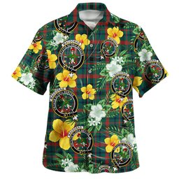 MacDonagh Modern Clan Badge Tartan Hawaiian Shirt Summer Vibes Style