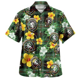 MacDiarmid Modern Clan Badge Tartan Hawaiian Shirt Summer Vibes Style