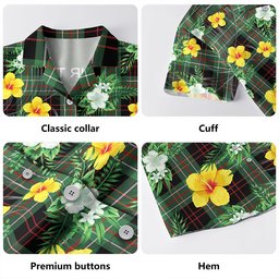 MacDiarmid Modern Clan Badge Tartan Hawaiian Shirt Summer Vibes Style