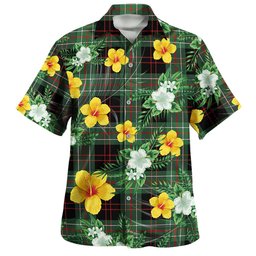MacDiarmid Modern Clan Badge Tartan Hawaiian Shirt Summer Vibes Style