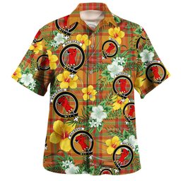 MacBrair Ancient Clan Badge Tartan Hawaiian Shirt Summer Vibes Style