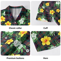 MacDonald (Donald) Modern Clan Badge Tartan Hawaiian Shirt Summer Vibes Style