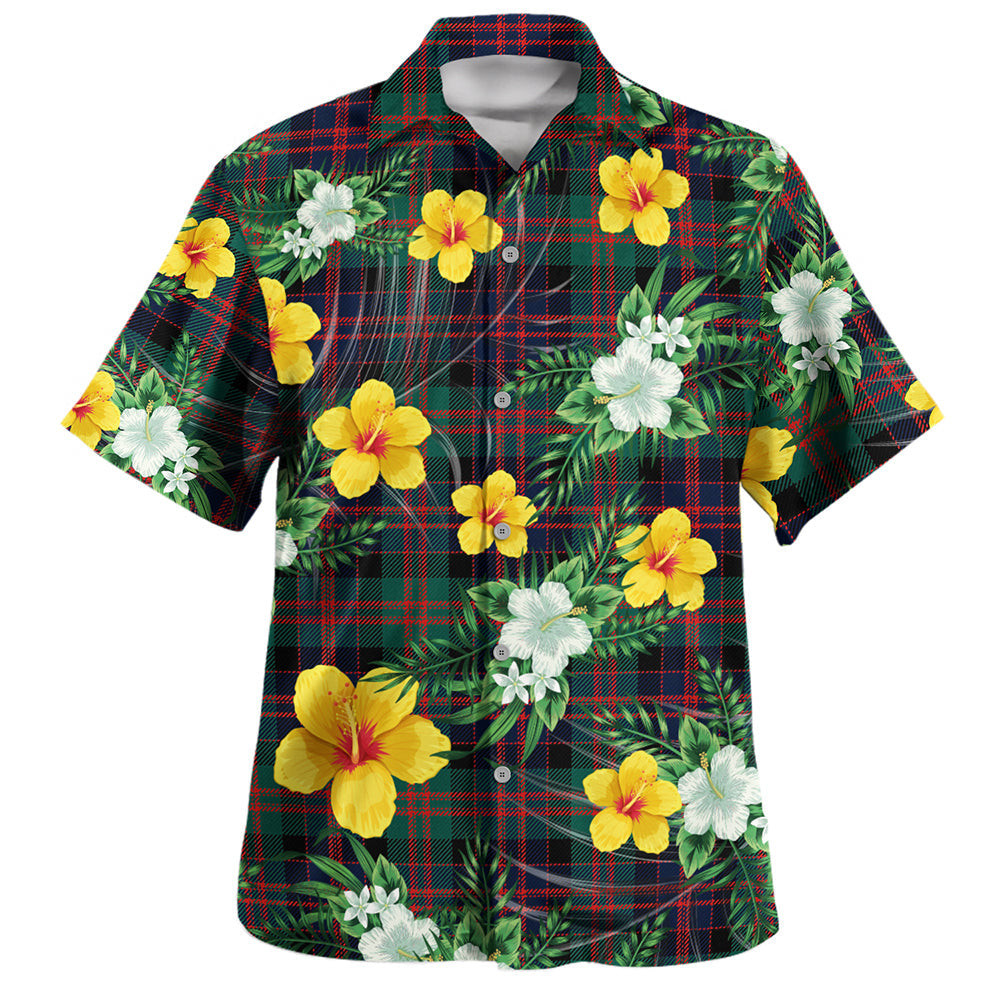MacDonald (Donald) Modern Clan Badge Tartan Hawaiian Shirt Summer Vibes Style