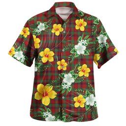 MacDonald of Aird & Valley (Donald of Aird & Valley) Modern Clan Badge Tartan Hawaiian Shirt Summer Vibes Style