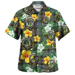 MacKirdy Weathered Clan Badge Tartan Hawaiian Shirt Summer Vibes Style