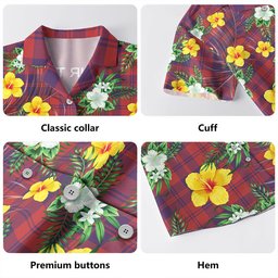 MacGregor of Glengyle (Gregor of Deeside) Weathered Clan Badge Tartan Hawaiian Shirt Summer Vibes Style