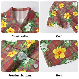 MacDonald of Glencoe (Donald of Glencoe) Weathered Clan Badge Tartan Hawaiian Shirt Summer Vibes Style