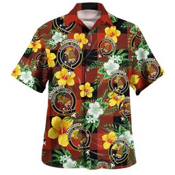MacGregor Rob Roy (Gregor Red & Black) Ancient Clan Badge Tartan Hawaiian Shirt Summer Vibes Style