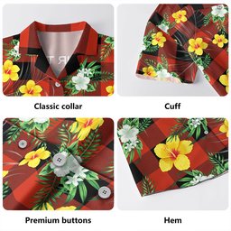 MacGregor Rob Roy (Gregor Red & Black) Ancient Clan Badge Tartan Hawaiian Shirt Summer Vibes Style