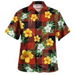 MacGregor Rob Roy (Gregor Red & Black) Ancient Clan Badge Tartan Hawaiian Shirt Summer Vibes Style