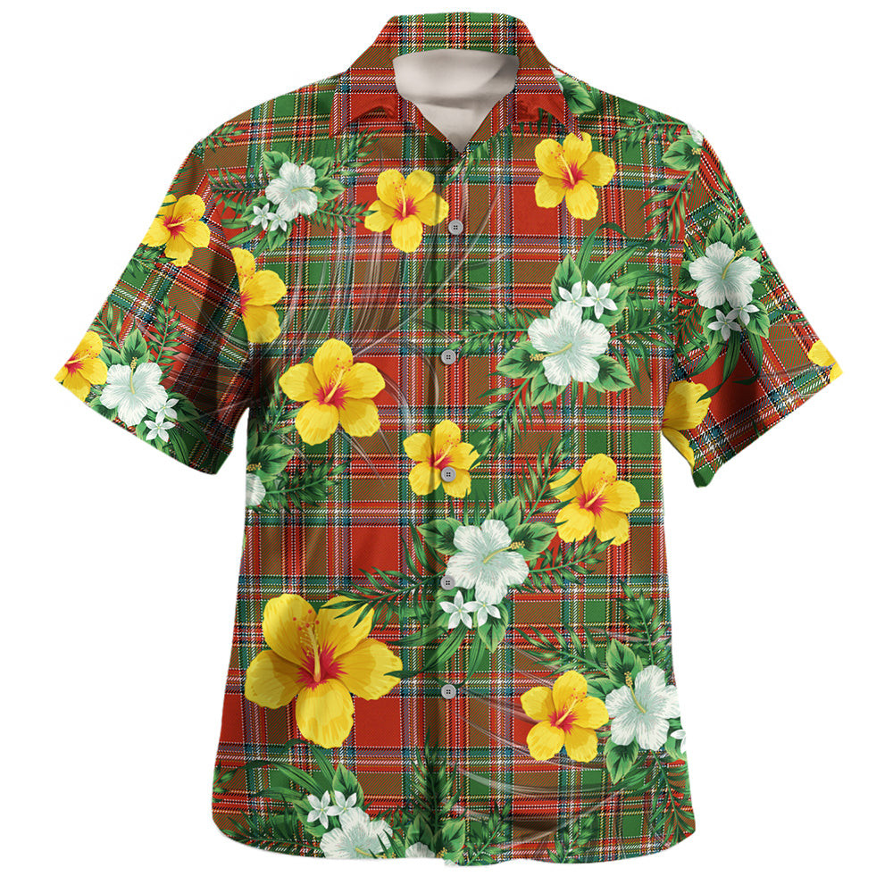 MacLeod of Gesto Ancient Clan Badge Tartan Hawaiian Shirt Summer Vibes Style