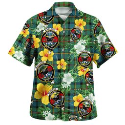 MacLeod of Harris (MacLeod Hunting) Ancient Clan Badge Tartan Hawaiian Shirt Summer Vibes Style