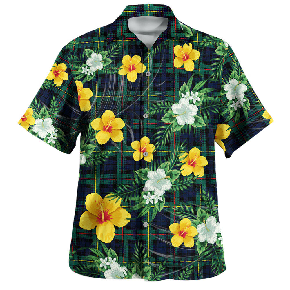 MacEwan Modern Clan Badge Tartan Hawaiian Shirt Summer Vibes Style