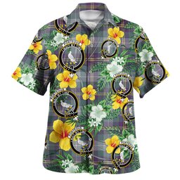 Porteous Weathered Clan Badge Tartan Hawaiian Shirt Summer Vibes Style