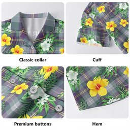 Porteous Weathered Clan Badge Tartan Hawaiian Shirt Summer Vibes Style