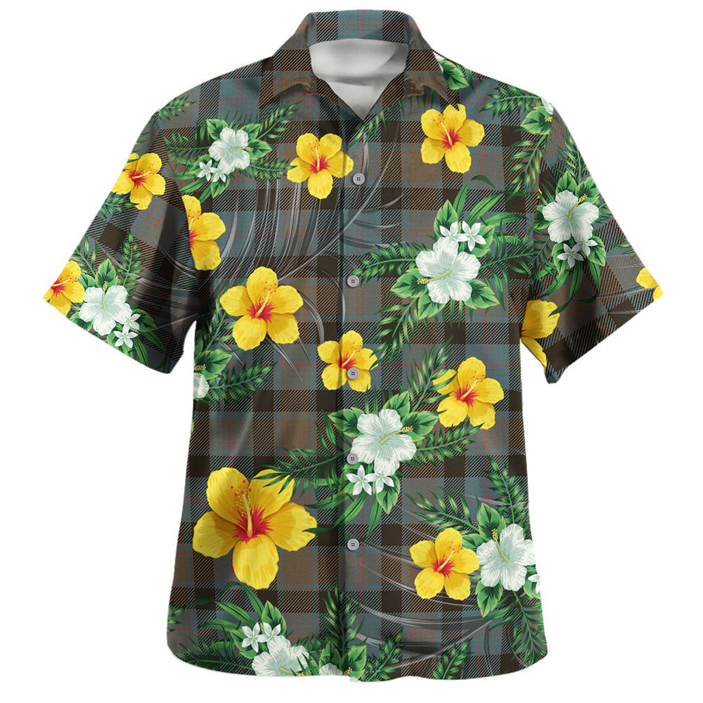 MacTaggart Weathered Clan Badge Tartan Hawaiian Shirt Summer Vibes Style