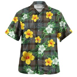 MacTaggart Weathered Clan Badge Tartan Hawaiian Shirt Summer Vibes Style