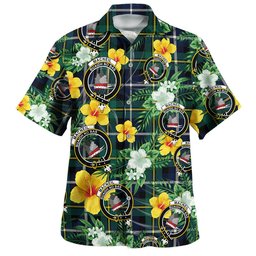 MacNeil of Barra (MacNeil MacNeill) Modern Clan Badge Tartan Hawaiian Shirt Summer Vibes Style