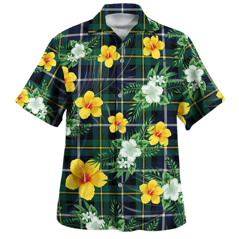 MacNeil of Barra (MacNeil MacNeill) Modern Clan Badge Tartan Hawaiian Shirt Summer Vibes Style