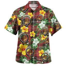 Marjoribanks Weathered Clan Badge Tartan Hawaiian Shirt Summer Vibes Style