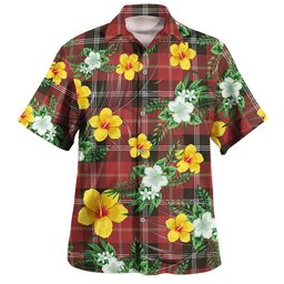 Marjoribanks Weathered Clan Badge Tartan Hawaiian Shirt Summer Vibes Style