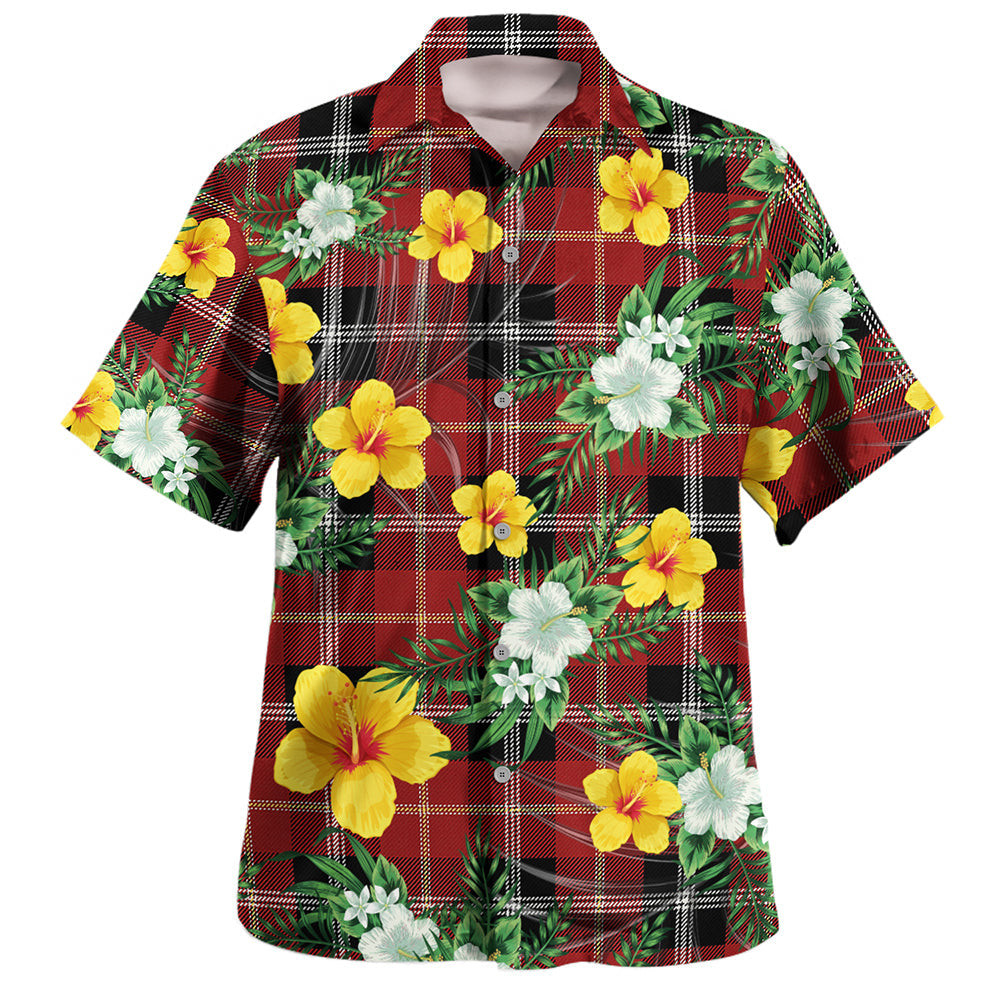 Marjoribanks Modern Clan Badge Tartan Hawaiian Shirt Summer Vibes Style